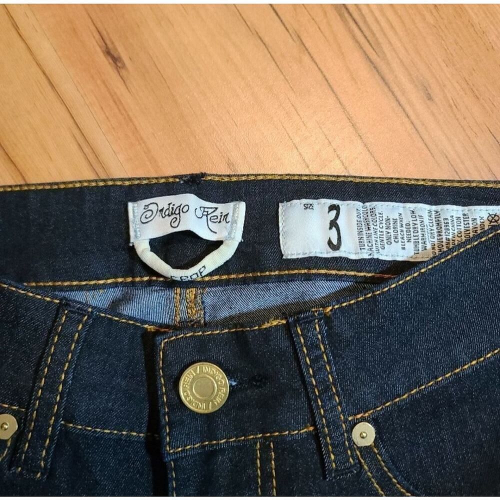 Indigo Rein Cropped Cuffed Darkwash Jeans Denim - Picture 2 of 5